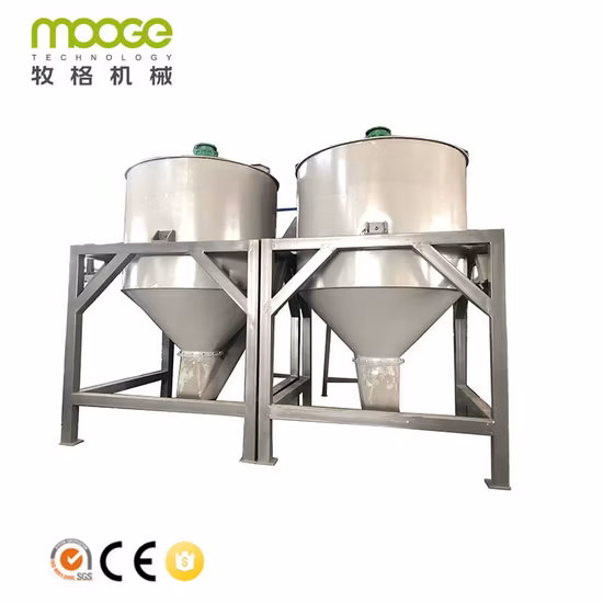 Waste PP PE HDPE PET Flakes Hot Washing Tank for Recycling